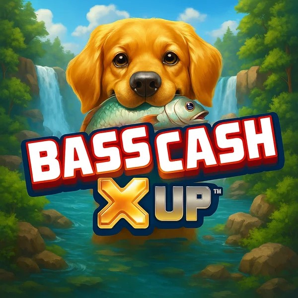 Bass Cash X UP logo by Alchemy Gaming at Rizzio Casino