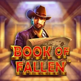 Book Of Fallen slot logo by Pragmatic Play at Rizzio Casino