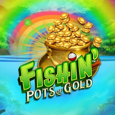 Fishin Pots Of Gold logo by Gameburger Studios at Rizzio Casino