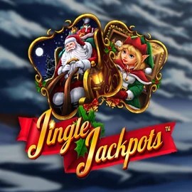 Jingle Jackpots slot logo by Dragon Gaming at Rizzio Casino