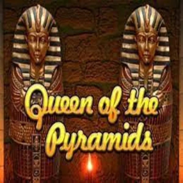 Official Slots logo: Queen of the Pyramids by Playtech at Rizzio Casino