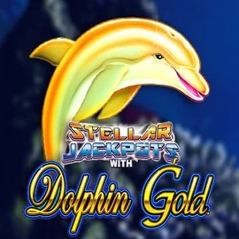 Official Jackpots logo: Dolphin Gold with Stellar Jackpots by Lightning Box Game at Rizzio Casino