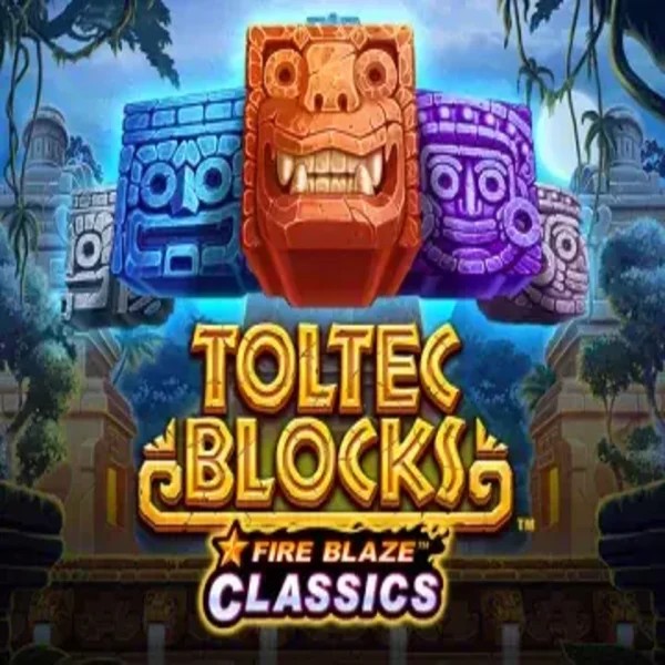 Fire Blaze: Toltec Blocks casino game by Rarestone Gaming – featured logo at Rizzio Casino